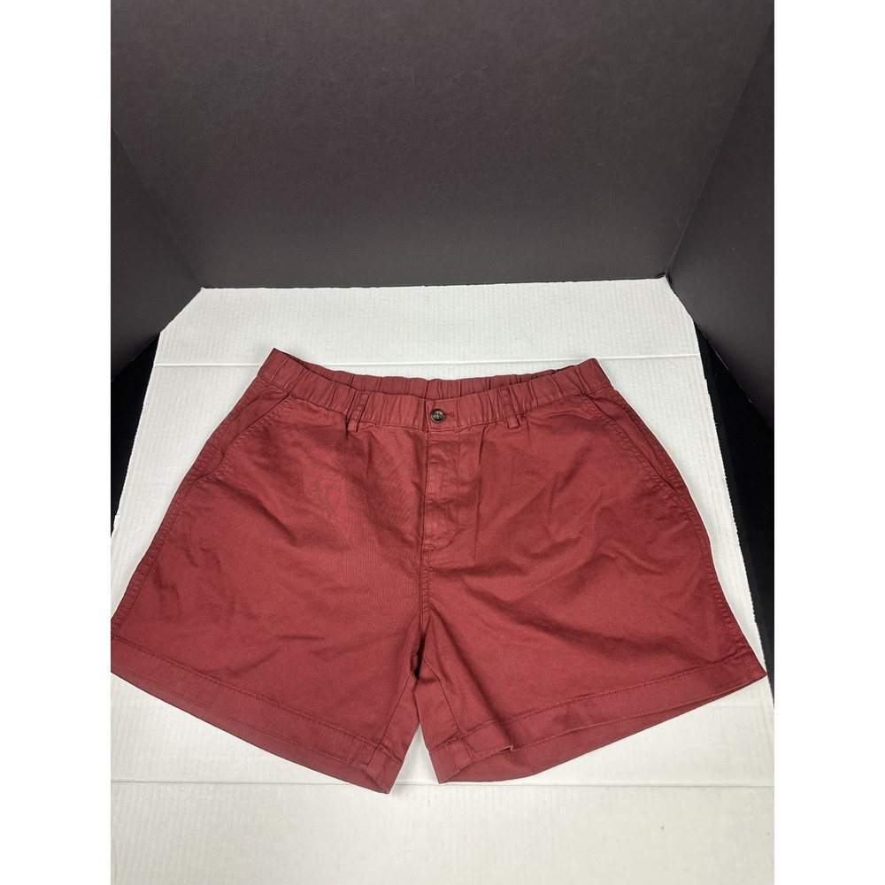 Bearbottom Mens Stretch Shorts Polar Bear Size XL 5.5" Burgundy